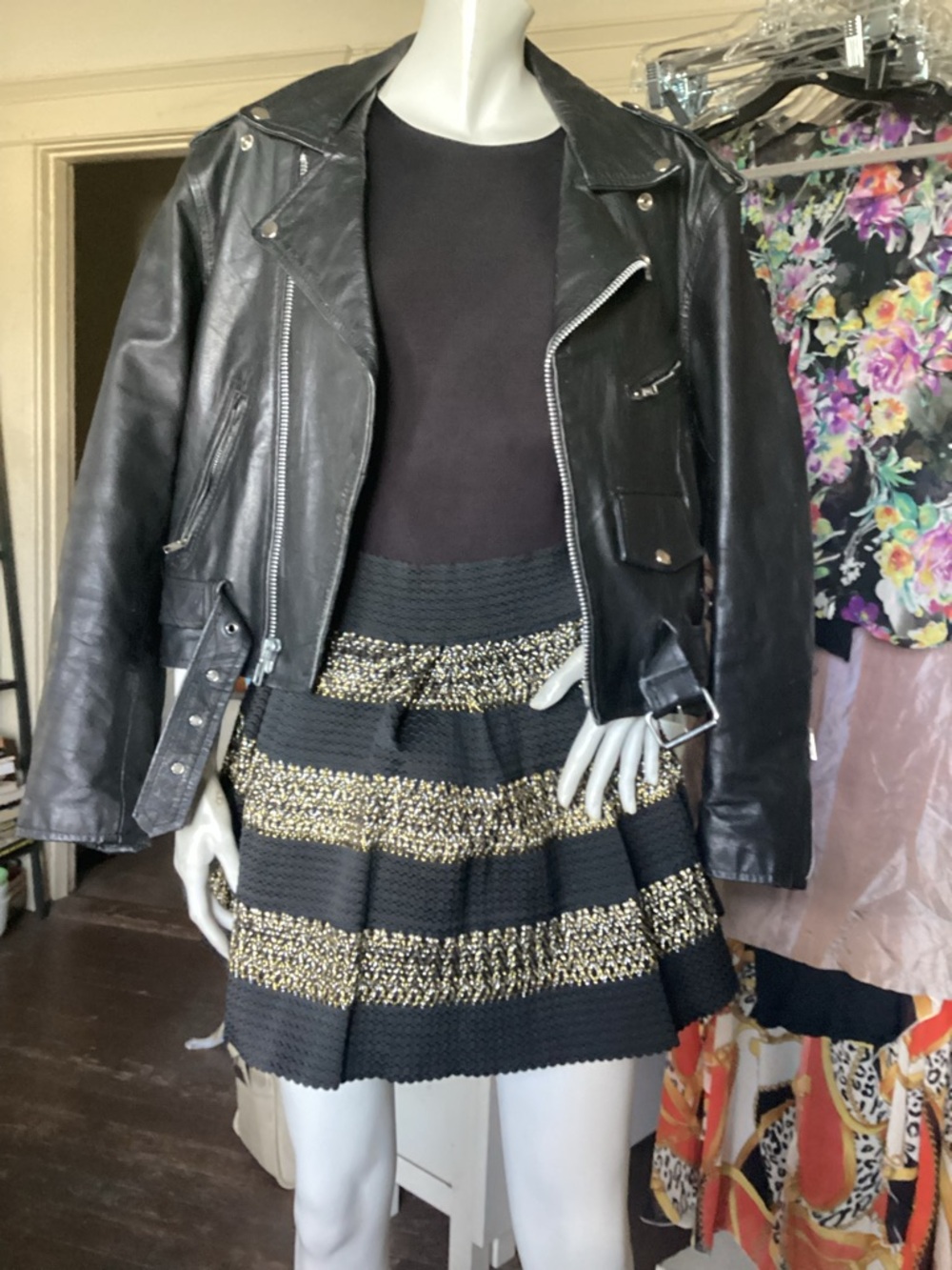 Ginger G.  Black/ gold skirt